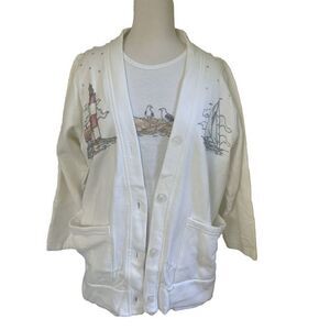 Dawn Marie Sweatshirt Set Beach Themed NEW Size Small Includes Both Pieces